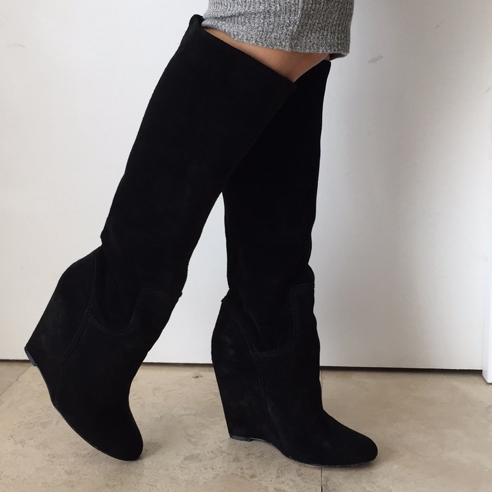 Aldo suede wedge boots